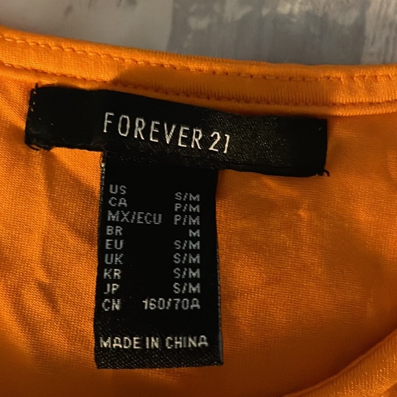 Forever 21 Bright Orange Tank Bodysuit - Picture 2 of 2